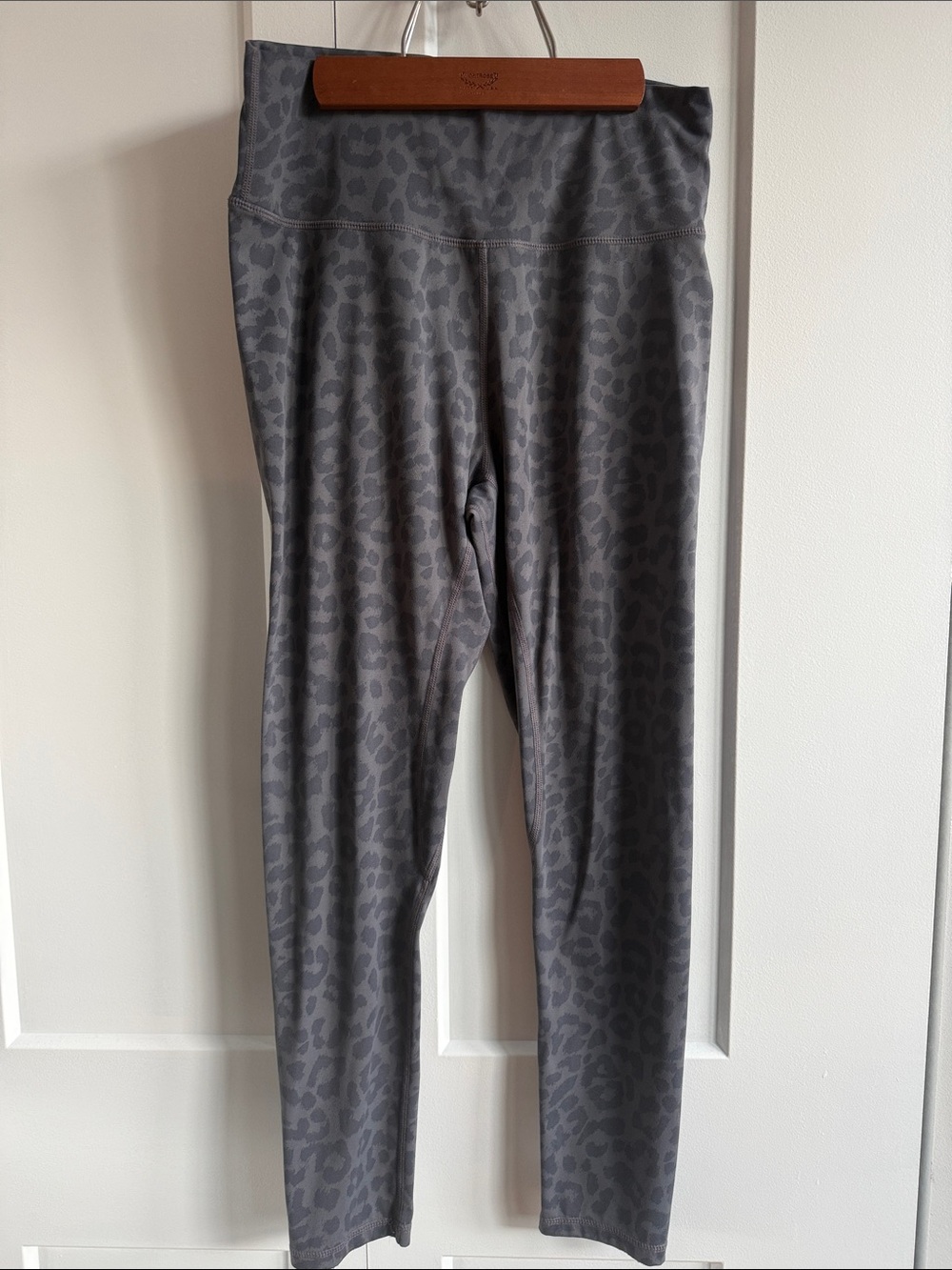 Lululemon Gray Leopard Print High-Waist Leggings